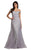 Lara Dresses - 29934 Bedazzled Off-Shoulder Long Dress In Purple