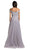 Lara Dresses - 29934 Bedazzled Off-Shoulder Long Dress In Purple