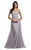 Lara Dresses - 29934 Bedazzled Off-Shoulder Long Dress In Purple