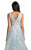 Lara Dresses - 29949 Floral Lace V-neck A-line Dress In Blue