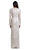 Lara Dresses - 33435 V Neck Long Sleeves Evening Dress In White