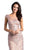Lara Dresses - 33620 Cap Sleeve Embellished Fitted Gown In Pink