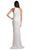 Lara Dresses - 51003 Embellished High Halter Sheath Dress In White