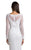 Lara Dresses - 51004 Applique Illusion Bateau Fitted Dress In White