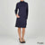 Nina Leonard - L23760 High Neck Sweater Dress in Purple