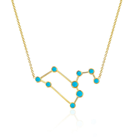 Leo Turquoise Constellation Necklace