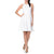 London Times - T1161M Halter Eyelet A-Line Dress in White