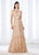 Cameron Blake - 118682 Quarter-Length Sleeve A-line Gown In Neutral