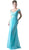 Cinderella Divine - Draping Off-Shoulder Surplice Chiffon Formal Gown
