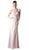 Cinderella Divine - Draping Off-Shoulder Surplice Chiffon Formal Gown