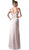 Cinderella Divine - Draping Off-Shoulder Surplice Chiffon Formal Gown