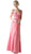Cinderella Divine - Draping Off-Shoulder Surplice Chiffon Formal Gown