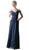 Cinderella Divine - Draping Off-Shoulder Surplice Chiffon Formal Gown
