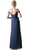 Cinderella Divine - Draping Off-Shoulder Surplice Chiffon Formal Gown