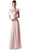Cinderella Divine - Draping Off-Shoulder Surplice Chiffon Formal Gown