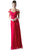 Cinderella Divine - Draping Off-Shoulder Surplice Chiffon Formal Gown