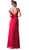 Cinderella Divine - Draping Off-Shoulder Surplice Chiffon Formal Gown