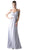 Cinderella Divine - Draping Off-Shoulder Surplice Chiffon Formal Gown