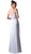 Cinderella Divine - Draping Off-Shoulder Surplice Chiffon Formal Gown