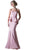 Strapless Peplum Ornate Mermaid Evening Gown