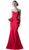 Strapless Peplum Ornate Mermaid Evening Gown