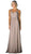 Cinderella Divine - Strapless Crisscrossed Bodice A-Line Long Formal Gown