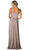 Cinderella Divine - Strapless Crisscrossed Bodice A-Line Long Formal Gown