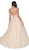 Cinderella Divine - KV1037 Adorned Lace Bodice Tulle Gown In Neutral