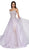 Cinderella Divine - KV1037 Adorned Lace Bodice Tulle Gown In Purple