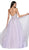 Cinderella Divine - KV1037 Adorned Lace Bodice Tulle Gown In Purple