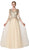 Cinderella Divine - OC003 Beaded Lace V-Neck Evening Dress In Neutral