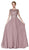 Cinderella Divine - CD0134 Beaded Lace Chiffon A-line Dress In Pink