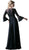 Cinderella Divine - CR773 Long Bell Sleeve Lace Ornate A-Line Long Evening Gown