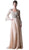 Cinderella Divine - CR773 Long Bell Sleeve Lace Ornate A-Line Long Evening Gown