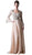 Long Bell Sleeve Lace Ornate A-Line Long Evening Gown