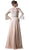 Cinderella Divine - CR773 Long Bell Sleeve Lace Ornate A-Line Long Evening Gown