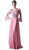 Long Bell Sleeve Lace Ornate A-Line Long Evening Gown