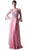 Cinderella Divine - CR773 Long Bell Sleeve Lace Ornate A-Line Long Evening Gown