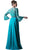 Cinderella Divine - CR773 Long Bell Sleeve Lace Ornate A-Line Long Evening Gown