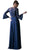 Cinderella Divine - CR773 Long Bell Sleeve Lace Ornate A-Line Long Evening Gown