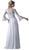 Cinderella Divine - CR773 Long Bell Sleeve Lace Ornate A-Line Long Evening Gown