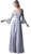Cinderella Divine - CR773 Long Bell Sleeve Lace Ornate A-Line Long Evening Gown