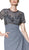 Cinderella Divine - J0295 Vine Embroidered Jewel Dress In Gray
