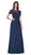 Cinderella Divine - J0295 Vine Embroidered Jewel Dress In Blue