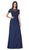 Cinderella Divine - J0295 Vine Embroidered Jewel Dress In Blue