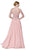 Cinderella Divine - CR832 Embroidered A-Line Evening Dress In Pink