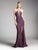 Cinderella Divine - CF279-2 Metallic Halter Mermaid Gown with Slit In Purple