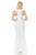 Lenovia - 5170 Lace Plunging V-Neck Evening Dress In White