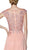 Cinderella Divine - ML937 Beaded Floral Lace Ornate Chiffon Gown In Pink and Orange