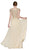 Cinderella Divine - ML937 Beaded Floral Lace Ornate Chiffon Gown In Neutral and Yellow